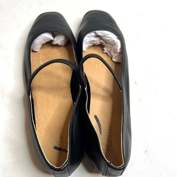 Madewell $98 The Greta Ballet Flat in Black Size 7 NN044 Leather D - Picture 6 of 11